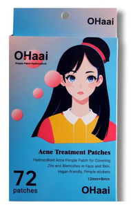 lot 2740 image: OHaai Hydrocolloid Acne Treatment Patches - 72 Count