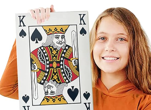 lot 2713 image: Poker Night Game Decor Large Cards &amp Large Paper Chips&nbsp