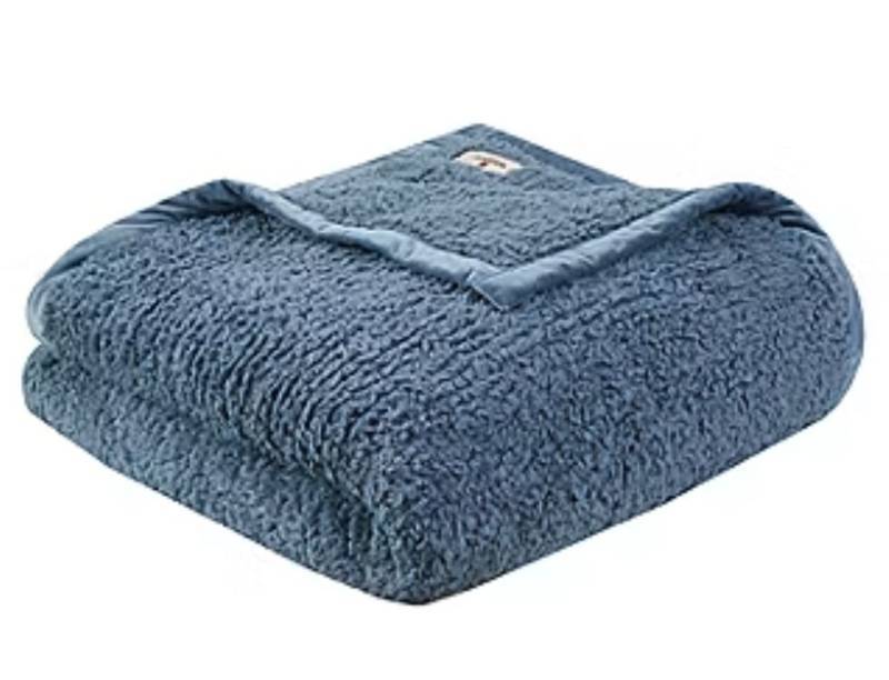 lot 36422 image: Woolrich Burlington Solid Berber Brushed Blanket, Twin - Retail $75