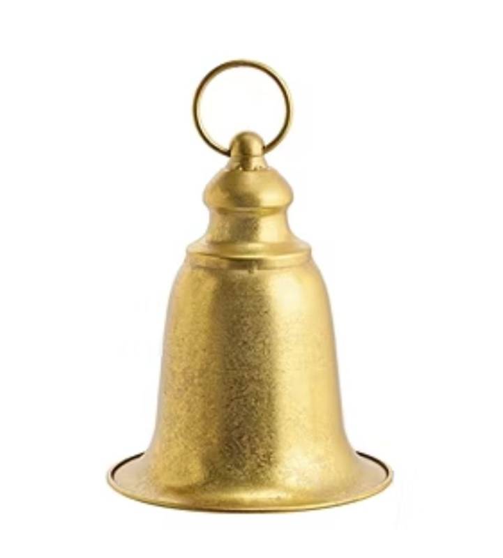 lot 26914 image: Martha Stewart Oversized Gold Bell Christmas Ornament - Retail $36