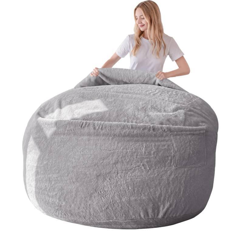 lot 26947 image: Bean Bag Chair Cover(Cover Only, No Filler), Washable Soft Cover for Living Room Bedroom - Retail $40