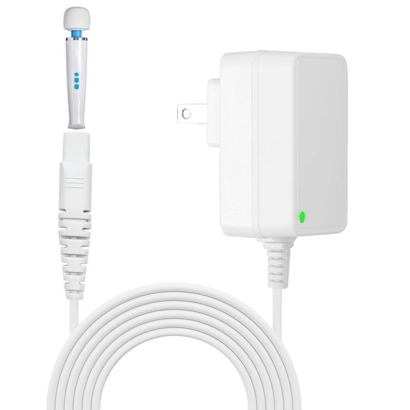 lot 56057 image: Charger Replacement for Hitachi Magic Wand HV-270 - Rechargeable Cordless Massager Power Adapter and Supply Cord White(Compatible Only with HV270) - Retail $13