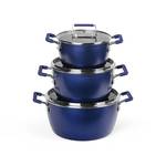 Granitestone 6 Pc Pots and Pans Set Non Stick  1.5Qt  3Qt  & 5Qt Nesting Pots Set for Cooking with Induction Cookware Set Space Saving  Non Toxic  Dishwasher Safe - Retail: $160