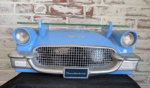 lot 101 image: Ford Thunderbird Classic Car Shelf with Glass Top - 7.5 x 20 in