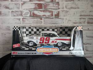 lot 503 image: American Muscle ACE Hardware 1957 Chevy Bel Air Die Cast Car #99 Racing