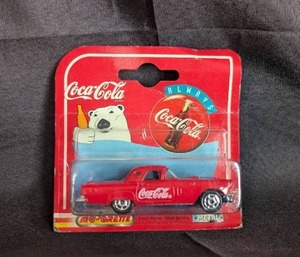 lot 600 image: Majorette Coca-Cola Red Pickup Truck Die Cast Model Car