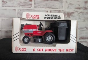 lot 603 image: Scale Models Lawn Chief Die Cast Lawn Mower Bank