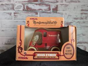 lot 706 image: ERTL Montgomery Ward 1905 Ford Delivery Car Bank Die-Cast Metal