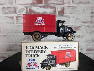 lot 723 image: ERTL 1926 Mack Delivery Truck Big A Auto Parts Collector Series Bank