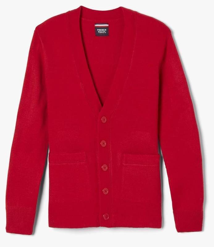 lot 26439 image: French Toast Unisex Anti-pill V-neck School Uniform Cardigan Sweater, Medium, 8. - Retail $31