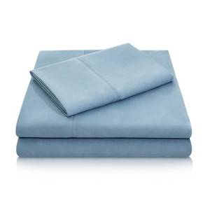 lot 72345 image: Double Brushed Microfiber Super Soft Luxury Bed Sheet Set - Wrinkle Resistant - Split King Size - Pacific - Retail $70