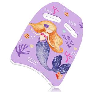 lot 72354 image: Swim Kickboard for Kids, Swimming Kickboard Cute Pattern Swim Training Aid for Children, Pool Exercise Equipment for Beginning Swimmers Safety Swim Board Auxiliary, Purple Mermaid - Retail $15