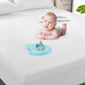 lot 72379 image: GRT 2 Pack Twin Mattress Protector Waterproof, Breathable & Noiseless Waterproof Mattress Protector Fitted Deep Pocket from 5 to 19, Smooth Twin Mattress Cover Machine Washable - Retail $23