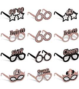 lot 72389 image: 60th Birthday Party Photo Booth Props Set - Retail $12