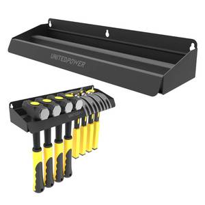 lot 72393 image: Hammer Holder, Wall Mount Storage Rack Organizer for Workshop, Shed, Garage, Home, Fit Most of Hammer or Small Tools - Retail $40