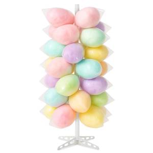 lot 72394 image: 1 Pack Plastic Cotton Candy Stand 5.25 ft Tall Cake Pop Stand with 48 Holes Adjustable Cotton Candy Floor Display for Christmas Wedding Birthday Baby Shower Party Anniversaries - Retail $35