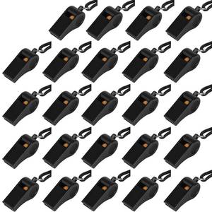 lot 72445 image: Fya Whistle, Plastic Whistle with Lanyard, Loud Clear Black Whistles Bulk Great for Coaches, Referees, and Officials - Retail $13