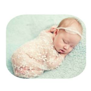 lot 72448 image: Luxury Newborn Boy Girl Baby Photography Props Wrap Lace Yarn Cloth Blanket (Beige) - Retail $12