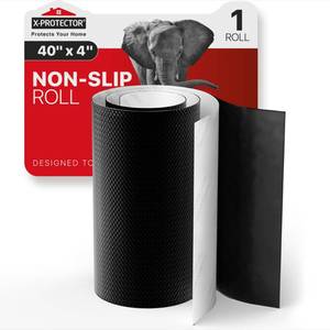 lot 72468 image: X-Protector Non Slip Pad - 1 Black Roll, 39 x 4 - Premium Silicone Feet to Keep Furniture from Sliding - Non Slip Floor Protectors for Furniture and Appliances - Forget About Sliding Objects - Retail $10