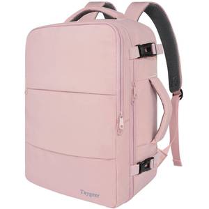lot 72478 image: Travel Backpack for Women, Carry On Backpack with Water Bottle Pocket & Shoe Pouch, TSA 15.6inch Laptop Mochila Flight Approved, Nurse Bag Casual Daypack for Weekender Business Hiking, Pink - Retail $24