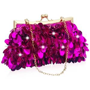 lot 72482 image: Sparkly Evening Clutch Purse for Women Elegant Sequined Party Bag, Glam Wedding, Prom, Cocktail Night Out Clutch - Retail $21