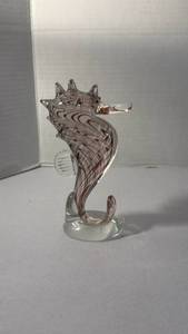 lot 1443 image: Vintage art glass seahorse