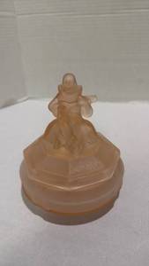 lot 1505 image: Pink glass lidded powder jar