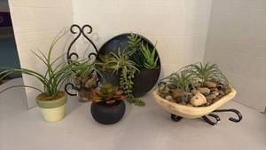 lot 1537 image: Faux succulents