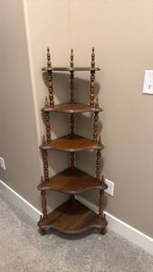 lot 1950 image: Vintage corner shelves 54 x 22 x 16 in