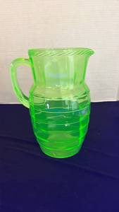lot 1107 image: Uranium glass pitcher