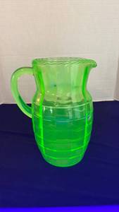 lot 1108 image: Uranium glass pitcher