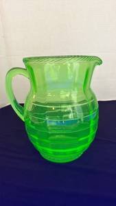 lot 1109 image: Uranium glass pitcher