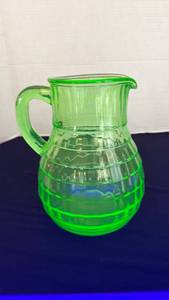 lot 1110 image: Uranium glass pitcher