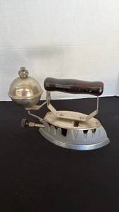 lot 1201 image: Antique Akron kerosene iron
