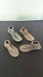 lot 1223 image: Cast Iron Shoe Form Cobbler Lasts Set of 4