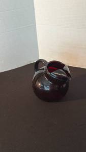 lot 1226 image: Vintage ruby glass pitcher