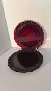 lot 1228 image: Avon Cape Cod ruby glass plates
