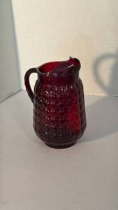 lot 1233 image: Anchor Hocking Royal Ruby Red Bubble pitcher