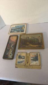 lot 1250 image: Vintage advertisement picture thermometers