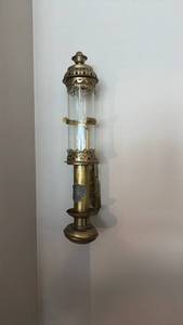 lot 1306 image: Wells Fargo Express wall mounted oil lamp