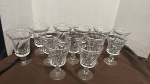 lot 1707 image: Vintage Fostoria Jamestown Clear Water Goblets