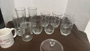 lot 1709 image: Mixed Glassware Set with Tumbler and Mug Collection
