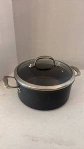 lot 1770 image: Food Network Hard-Anodized Nonstick 5qt pot with Glass Lid