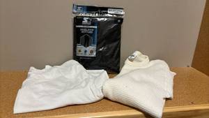 lot 1943 image: Tshirt - L, Waffle shirt - XL, and base layer bottoms M