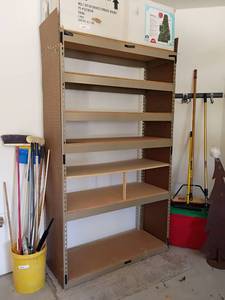 lot 2008 image: Metal Shelf.   Peg Board on both Sides.  84 x 59 x 19