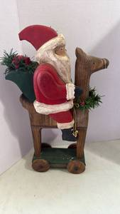 lot 2116 image: Santa riding reindeer 20x 11