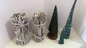 lot 2130 image: Trees and decorative sticks tallest is 11 inches tall