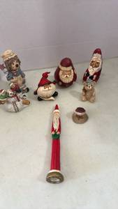 lot 2133 image: Santas, snowman and more