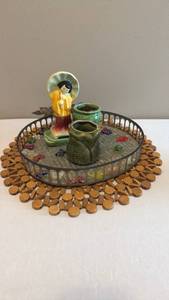 lot 1546 image: Mid-Century Asian Figural Planter and more
