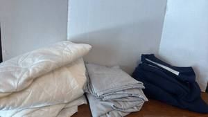 lot 1953 image: Twin sheets and mattress topper